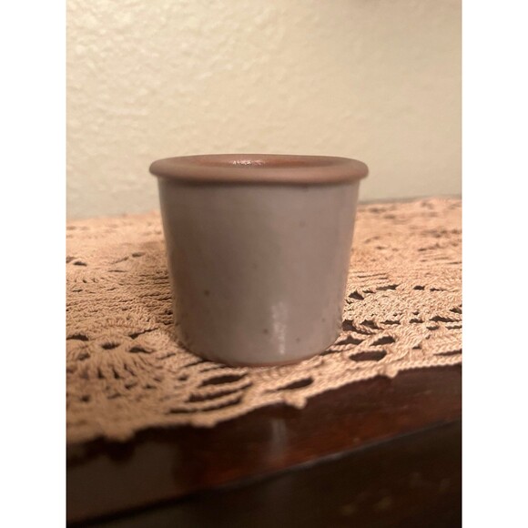 Tiny Vintage Beaumont Bros Advertising Crock Toothpick Holder - Picture 2 of 4